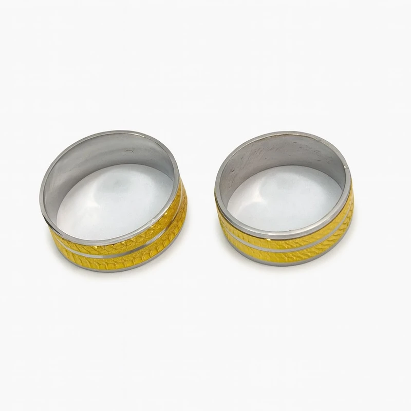 ست حلقه وسط زرد